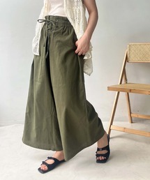 AS KNOW AS plus（アズノゥアズプラス）の「〇ウエストゴム レースアップ ワイドパンツ（その他パンツ）」
