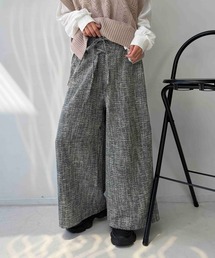 AS KNOW AS plus（アズノゥアズプラス）の「〇ウエストゴム レースアップ ワイドパンツ（その他パンツ）」