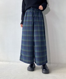〇ウエストゴム レースアップ ワイドパンツ