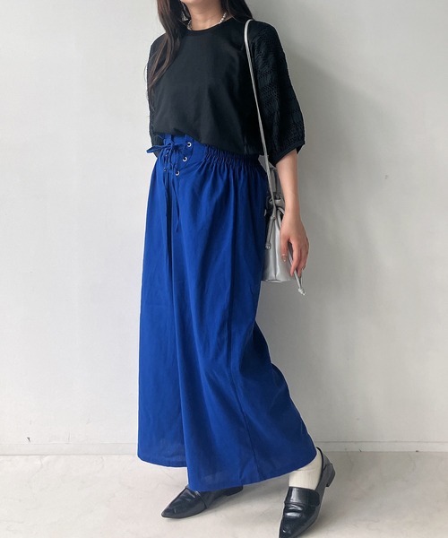 セール】〇レースアップ ワイドパンツ（その他パンツ）｜AS KNOW