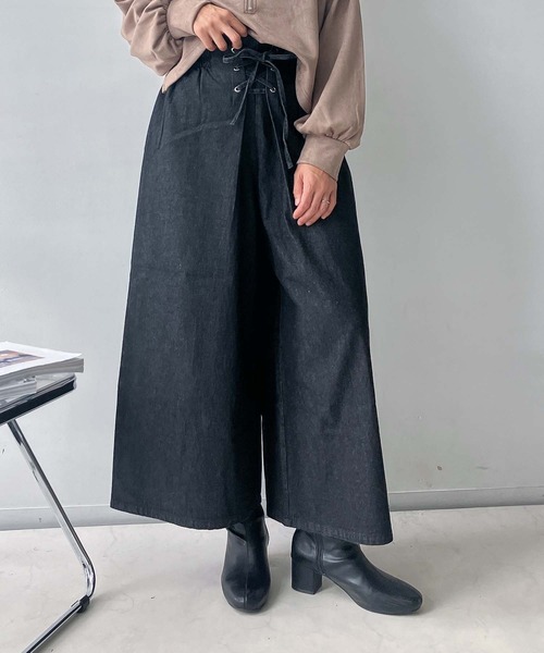セール】〇レースアップ ワイドパンツ（その他パンツ）｜AS KNOW AS