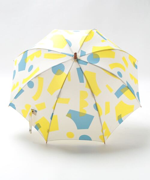 392 plusm（サンキューニプリュスエム）の「Umbrella Long 60 - day dream - 790233（長傘・レディース・グリーン/イエロー/ネイビー・60cm）」の4枚目の写真