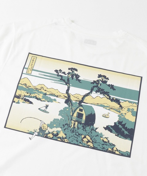 EKAL（エカル）の「『接触冷感』UKIYO-E LAKE T-SHIRTS（Tシャツ/カットソー・メンズ・ホワイト/ライトグレー・MEDIUM/LARGE）」の8枚目の写真