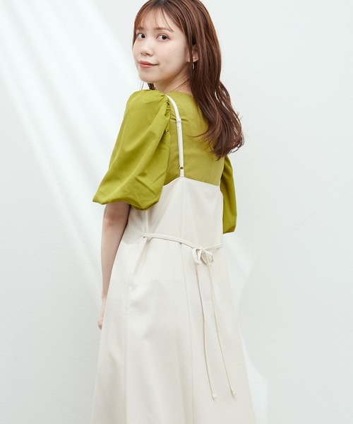 natural couture（ナチュラルクチュール）の「切替ボリュームスリーブカットプルオーバー（Tシャツ/カットソー・レディース・ブラック/イエロー系その他/オフホワイト/ミント・FREE）」の19枚目の写真