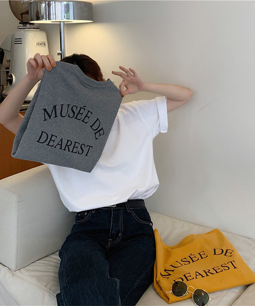 c.u.l（シーユーエル）の「オーバーサイズバックプリントTシャツ culw462（Tシャツ/カットソー・レディース・イエロー/ホワイト/グレー・FREE）」の13枚目の写真