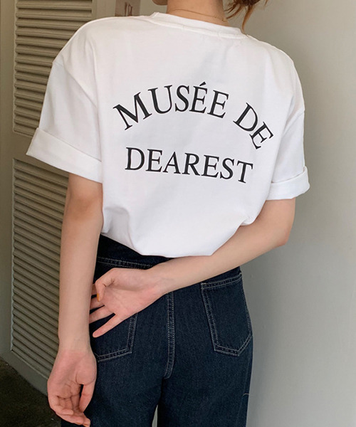 c.u.l（シーユーエル）の「オーバーサイズバックプリントTシャツ culw462（Tシャツ/カットソー・レディース・イエロー/ホワイト/グレー・FREE）」の6枚目の写真