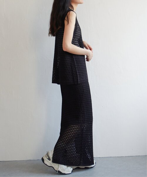 VENCEEXCHANGE（ヴァンスエクスチェンジ）の「クロシェニットスカート（スカート・レディース・イエロー/ブラック/ホワイト/ブラウン・FREE）」の12枚目の写真