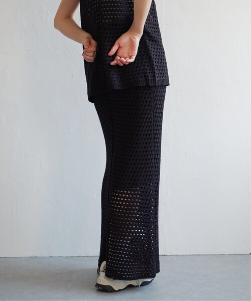 VENCEEXCHANGE（ヴァンスエクスチェンジ）の「クロシェニットスカート（スカート・レディース・イエロー/ブラック/ホワイト/ブラウン・FREE）」の16枚目の写真