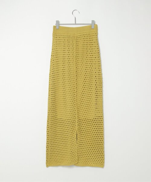 VENCEEXCHANGE（ヴァンスエクスチェンジ）の「クロシェニットスカート（スカート・レディース・イエロー/ブラック/ホワイト/ブラウン・FREE）」の22枚目の写真