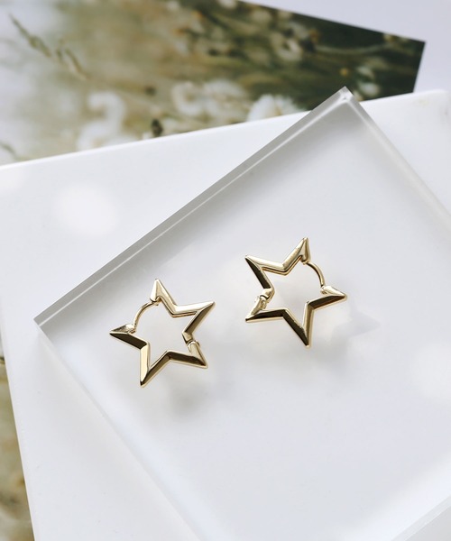 colleca la（コレカラ）の「星とハートのワンタッチピアス［small］（ピアス（両耳用）・レディース・シルバー系その他2/シルバー系その他/ゴールド系その他/ゴールド系その他2・ﾌﾘ-）」の3枚目の写真