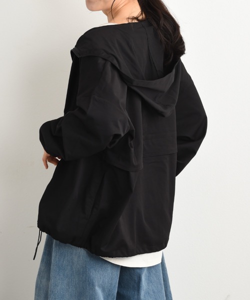 INTERPLANET（インタープラネット）の「コットンライクマウンテンパーカー（マウンテンパーカー・レディース・ブラック/ベージュ・FREE）」の6枚目の写真
