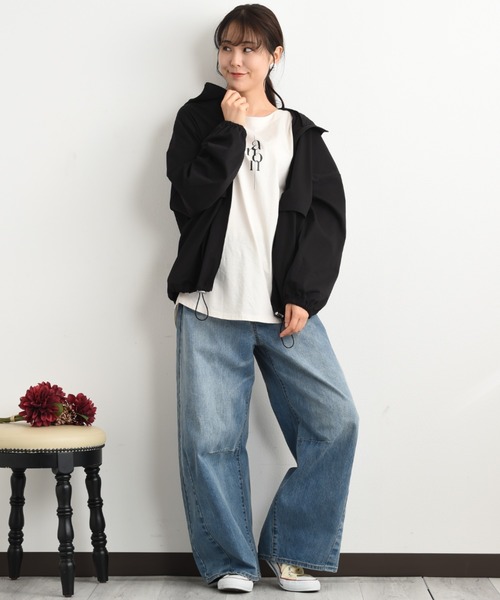 INTERPLANET（インタープラネット）の「コットンライクマウンテンパーカー（マウンテンパーカー・レディース・ブラック/ベージュ・FREE）」の9枚目の写真