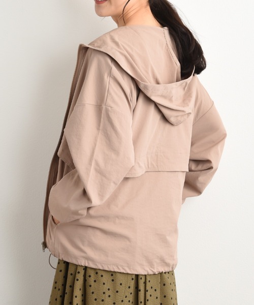 INTERPLANET（インタープラネット）の「コットンライクマウンテンパーカー（マウンテンパーカー・レディース・ブラック/ベージュ・FREE）」の18枚目の写真