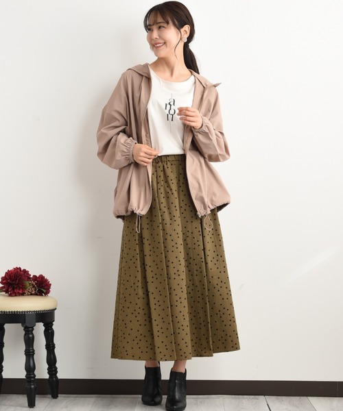 INTERPLANET（インタープラネット）の「コットンライクマウンテンパーカー（マウンテンパーカー・レディース・ブラック/ベージュ・FREE）」の20枚目の写真