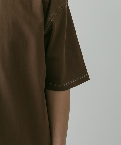 URBAN RESEARCH DOORS(アーバンリサーチドアーズ)の「配色stヘンリーネックショートスリーブTシャツ(Tシャツ/カットソー・メンズ・ブラウン/ホワイト/ブルー/チャコールグレー・MEDIUM/LARGE)」の15枚目の写真