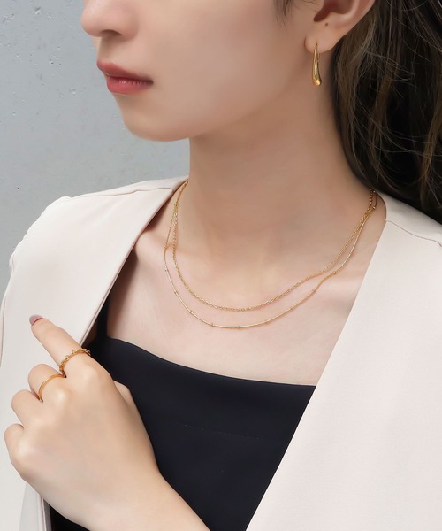 【SALE】海外限定◆PDPAOLA チェーン&ラインストーン付リング◆ セール】blackdia ocean シアーチェーンリング(リング