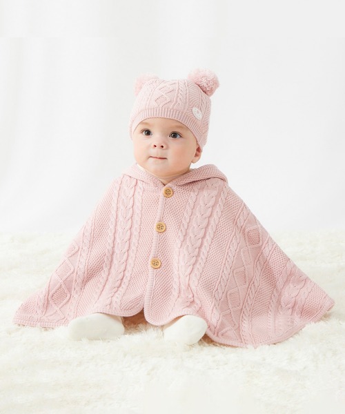 ケーブル編みニットケープ（ポンチョ）｜MIKI HOUSE（ミキハウス）の