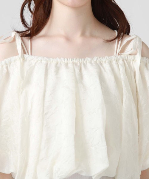 archives（アルシーヴ）の「肩リボンバルーンブラウス（シャツ/ブラウス・レディース・ブルーグレー/オフホワイト/ブラック・MEDIUM）」の22枚目の写真