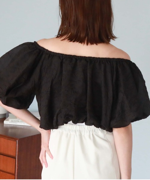 archives（アルシーヴ）の「肩リボンバルーンブラウス（シャツ/ブラウス・レディース・ブルーグレー/オフホワイト/ブラック・MEDIUM）」の21枚目の写真