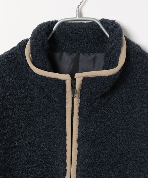 PBLIM(ページボーイリム)の「PBLIM/パイピングボアブルゾン(ブルゾン・レディース・ネイビー/グリーン/オフホワイト・FREE)」の4枚目の写真