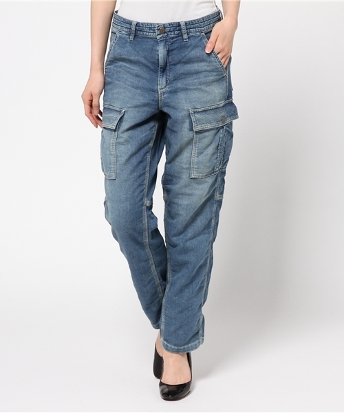 HYSTERIC GLAMOUR（ヒステリックグラマー）の「USED加工 イージーPT（デニムパンツ・レディース・インディゴブルー/ダークインディゴブルー・MEDIUM/SMALL/X-SMALL）」の3枚目の写真