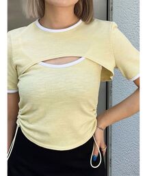 EMODA（エモダ）の「ドローストリング2WAYトップ（Tシャツ/カットソー）」