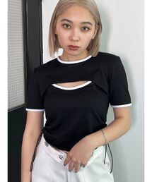 EMODA | ドローストリング2WAYトップ(Tシャツ/カットソー)