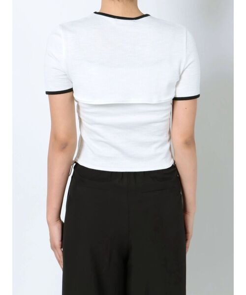 EMODA（エモダ）の「ドローストリング2WAYトップ（Tシャツ/カットソー・レディース・ブラック/イエロー/オレンジ/ホワイト・FREE）」の20枚目の写真