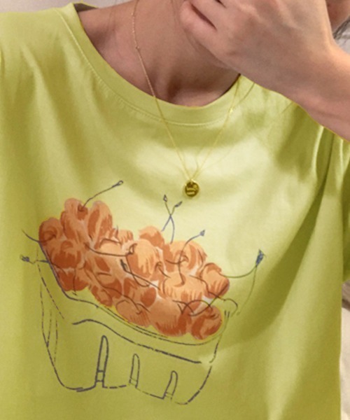 PRIVATE BEACH(プライベートビーチ)の「フルーツプリントTシャツ(Tシャツ/カットソー・レディース・ピンク/ホワイト/ライトグリーン・M/L)」の17枚目の写真