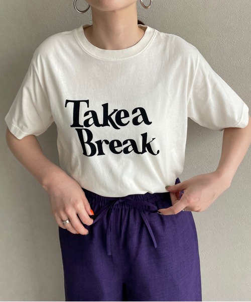 LOWRYS FARM（ローリーズファーム）の「フロッキーロゴＳＳ　968140（Tシャツ/カットソー・レディース・グレー/アイボリー/ブラウン・FREE）」の11枚目の写真