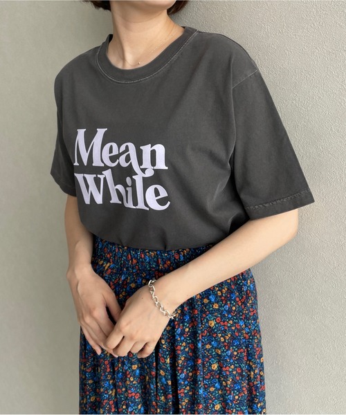 LOWRYS FARM（ローリーズファーム）の「フロッキーロゴＳＳ　968140（Tシャツ/カットソー・レディース・グレー/アイボリー/ブラウン・FREE）」の7枚目の写真