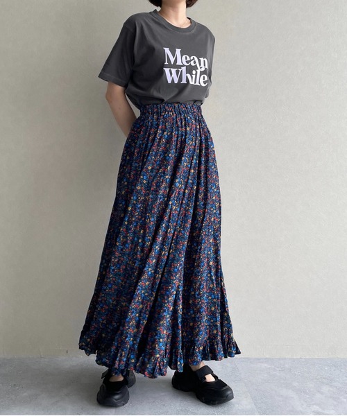 LOWRYS FARM（ローリーズファーム）の「フロッキーロゴＳＳ　968140（Tシャツ/カットソー・レディース・グレー/アイボリー/ブラウン・FREE）」の6枚目の写真