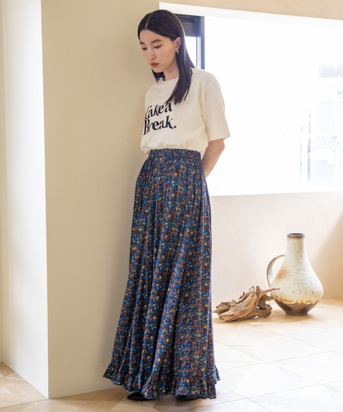 LOWRYS FARM（ローリーズファーム）の「フロッキーロゴＳＳ　968140（Tシャツ/カットソー・レディース・グレー/アイボリー/ブラウン・FREE）」の13枚目の写真