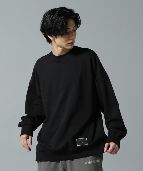 Black&White トレーナー　LL タグ付き新品　定価18700円 LAB限定】WHITELAND/ホワイトランド/クルーネックロゴスウェット