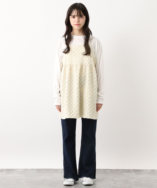 GLOBAL WORK（グローバルワーク）の「2SETキャミ＊ロンT/AND YUA ANY/969701（その他トップス・キッズ・アイボリー/ブラック・150cm/160cm）」の3枚目の写真