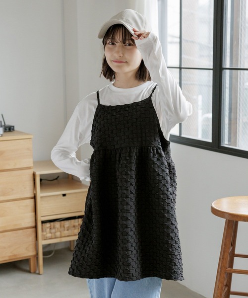 GLOBAL WORK（グローバルワーク）の「2SETキャミ＊ロンT/AND YUA ANY/969701（その他トップス・キッズ・アイボリー/ブラック・150cm/160cm）」の5枚目の写真