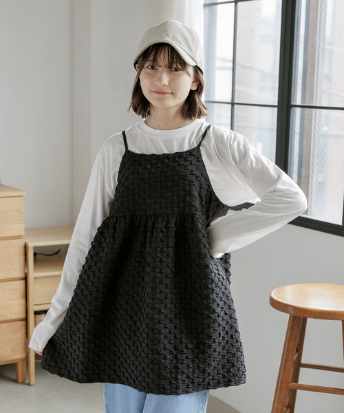 GLOBAL WORK（グローバルワーク）の「2SETキャミ＊ロンT/AND YUA ANY/969701（その他トップス・キッズ・アイボリー/ブラック・150cm/160cm）」の10枚目の写真