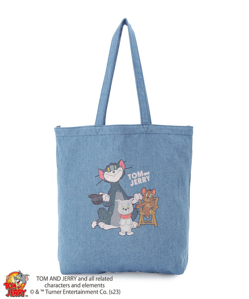 Tom&Jerry(トムアンドジェリー)の「【TOM and JERRY】ヴィンテージプリントトートバッグ(トートバッグ・レディース・サックスブルー/ブラック系その他3・FREE)」の7枚目の写真