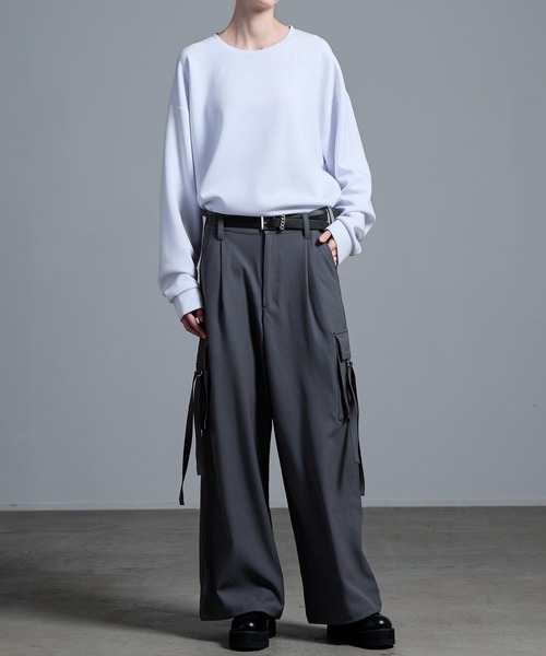 Loose/ルース（ルース）の「ドレープモード 2wayパラシュートカーゴパンツ（カーゴパンツ・メンズ・ブラック/グレー系その他/グレイッシュブルー/ブラック系/グレー・XS/S/M/L）」の8枚目の写真
