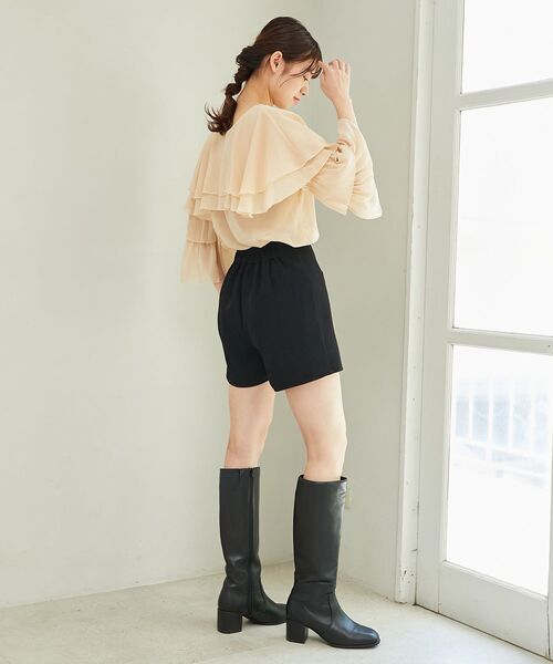 MAJESTIC LEGON（マジェスティックレゴン）の「ニュアンスケープブラウス（シャツ/ブラウス・レディース・アイボリー/ベージュ/ライトグレー・MEDIUM）」の13枚目の写真