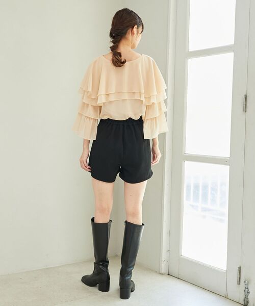 MAJESTIC LEGON（マジェスティックレゴン）の「ニュアンスケープブラウス（シャツ/ブラウス・レディース・アイボリー/ベージュ/ライトグレー・MEDIUM）」の14枚目の写真