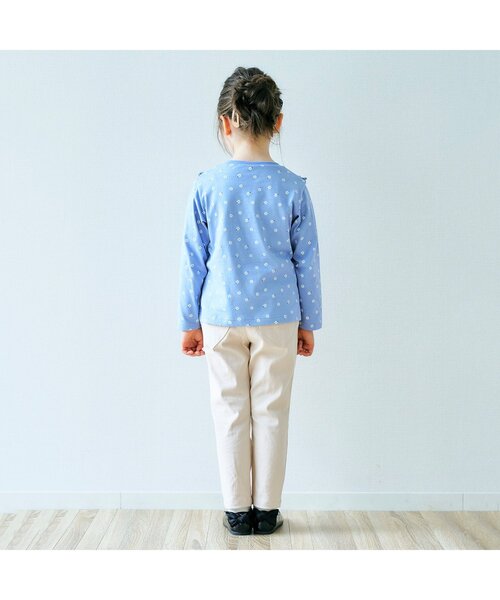 apres les cours（アプレレクール）の「【WEB限定】ヨークフリルTシャツ（Tシャツ/カットソー・キッズ・ピンク/ブルー/オフホワイト/ワインレッド・130/100/90/120/140/80/110）」の20枚目の写真