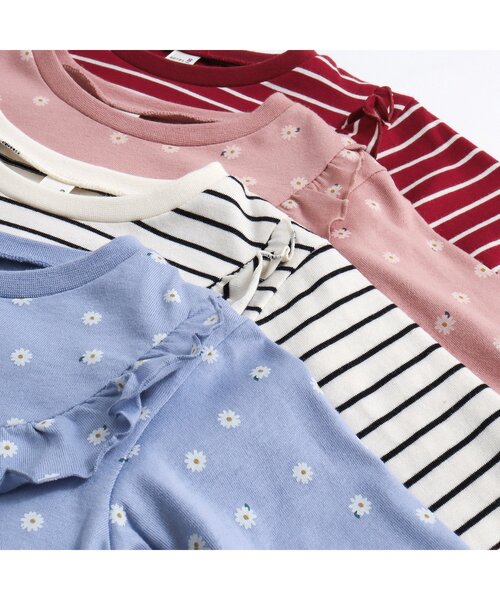 apres les cours（アプレレクール）の「【WEB限定】ヨークフリルTシャツ（Tシャツ/カットソー・キッズ・ピンク/ブルー/オフホワイト/ワインレッド・130/100/90/120/140/80/110）」の18枚目の写真