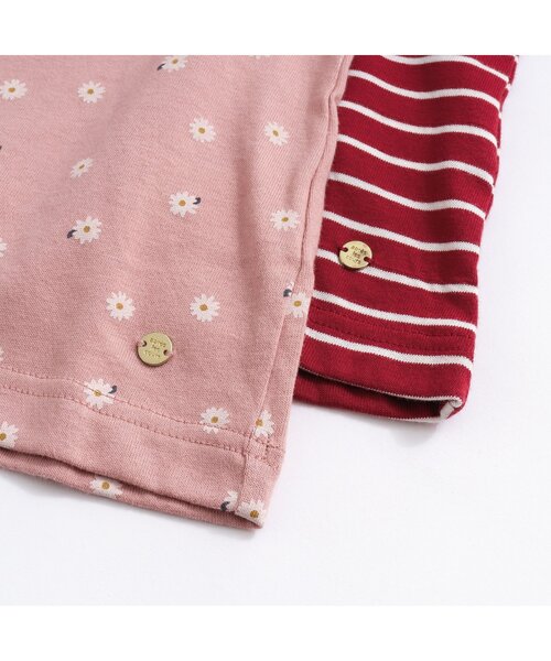 apres les cours（アプレレクール）の「【WEB限定】ヨークフリルTシャツ（Tシャツ/カットソー・キッズ・ピンク/ブルー/オフホワイト/ワインレッド・130/100/90/120/140/80/110）」の17枚目の写真