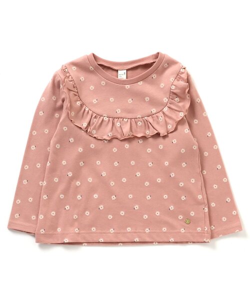 apres les cours（アプレレクール）の「【WEB限定】ヨークフリルTシャツ（Tシャツ/カットソー・キッズ・ピンク/ブルー/オフホワイト/ワインレッド・130/100/90/120/140/80/110）」の12枚目の写真