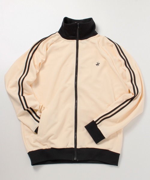BEVERLY HILLS POLO CLUB(ビバリーヒルズポロクラブ)の「【BEVERLY HILLS POLO CLUB/ビバリーヒルズポロクラブ】 袖ラインジャージ スタンド衿トラックジャケット(ジャージ・メンズ・スミクロ/ダークオレンジ/アイボリー/ライトブルー/ネイビー/グレー・M/L/LL)」の2枚目の写真