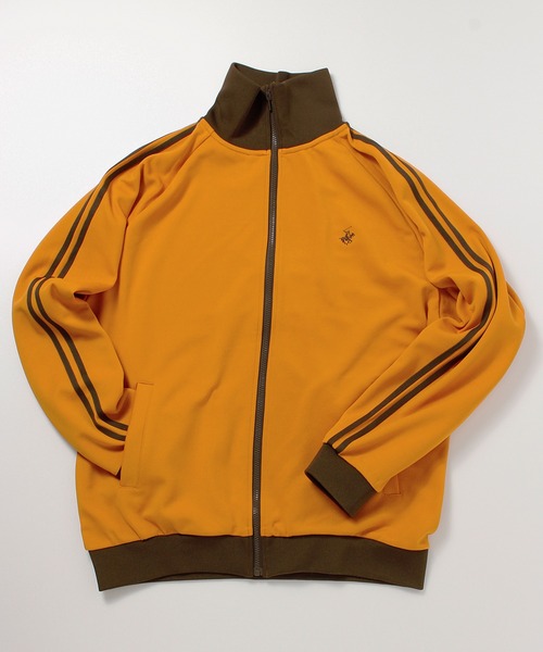BEVERLY HILLS POLO CLUB(ビバリーヒルズポロクラブ)の「【BEVERLY HILLS POLO CLUB/ビバリーヒルズポロクラブ】 袖ラインジャージ スタンド衿トラックジャケット(ジャージ・メンズ・スミクロ/ダークオレンジ/アイボリー/ライトブルー/ネイビー/グレー・M/L/LL)」の6枚目の写真