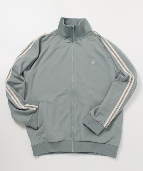 BEVERLY HILLS POLO CLUB(ビバリーヒルズポロクラブ)の「【BEVERLY HILLS POLO CLUB/ビバリーヒルズポロクラブ】 袖ラインジャージ スタンド衿トラックジャケット(ジャージ・メンズ・スミクロ/ダークオレンジ/アイボリー/ライトブルー/ネイビー/グレー・M/L/LL)」の4枚目の写真