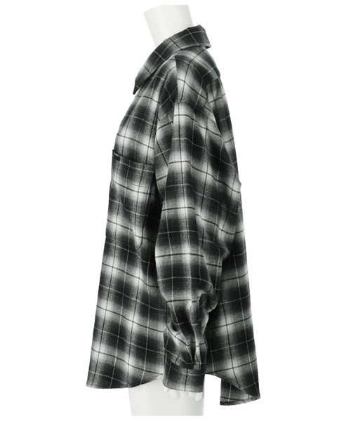 ANLIBERTY ANAP（アンリバティアナップ）の「チェックジップアップシャツ（シャツ/ブラウス・レディース・ブラック/レッド・FREE）」の3枚目の写真