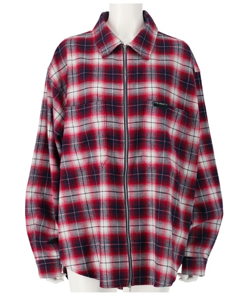 ANLIBERTY ANAP（アンリバティアナップ）の「チェックジップアップシャツ（シャツ/ブラウス・レディース・ブラック/レッド・FREE）」の18枚目の写真